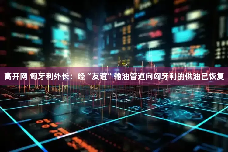 高开网 匈牙利外长：经“友谊”输油管道向匈牙利的供油已恢复